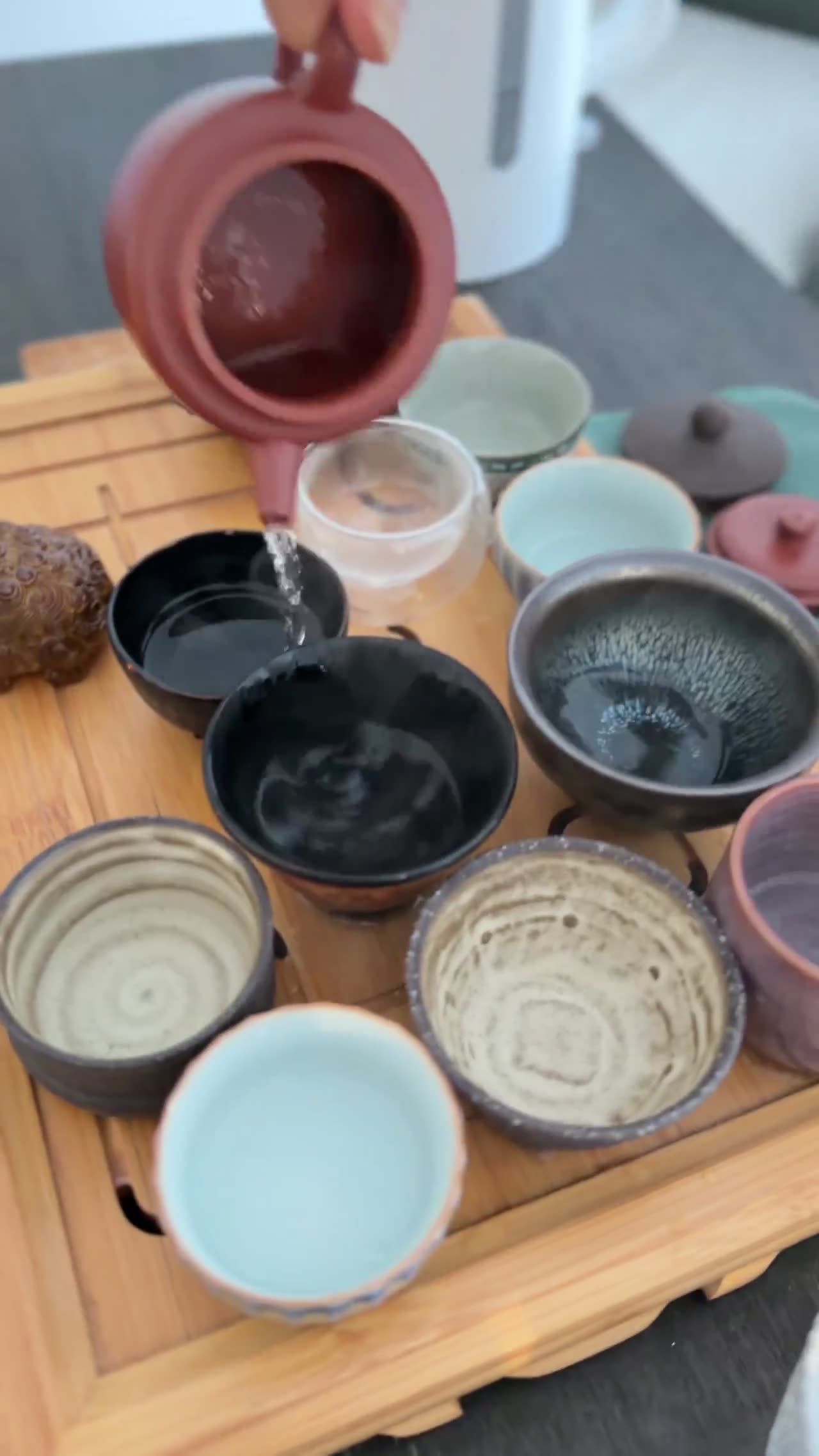 tea, poured slowly